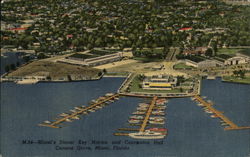 Miami's Dinner Key Marina and Convention Hall, Coconut Grove Postcard