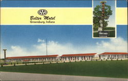 Belter Motel Greensburg, IN Postcard Postcard Postcard