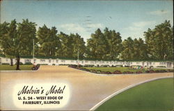 Melvin's Motel Fairbury, IL Postcard Postcard Postcard