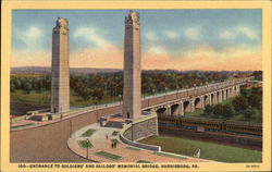 Entrance to Soldiers' and Sailors' Memorial Bridge Postcard