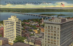 Bird's Eye View of Taylor Bridge Postcard