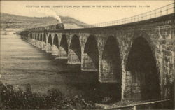 Rockville Bridge, Longest Stone Arch Bridge in the World Postcard