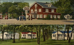 Island Park Restaurant and Over-Night Cottages Harrisburg, PA Postcard Postcard Postcard