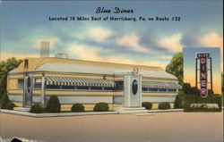 Blue Diner Postcard