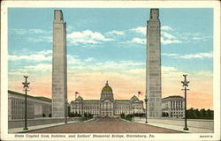 State Capitol from Soldiers and Sailors' Memorial Bridge Postcard