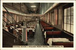 Dining Room - William Penn Hotel Postcard