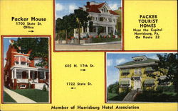 Tourist Homes - Member of Harrisburg Hotel Association Postcard