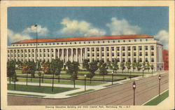 Education Building and State Capitol Park Postcard