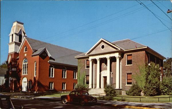 M. E. Church and Library Swanton Vermont Frank L. Forward