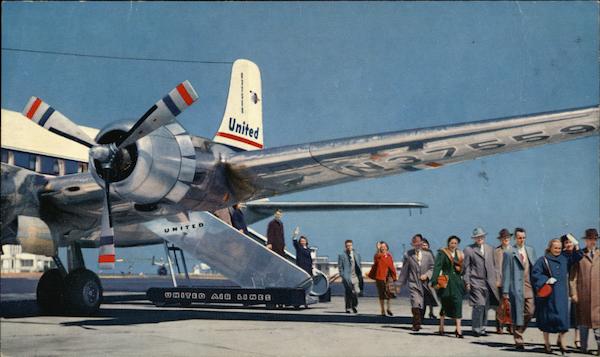 United Air Lines Spacious DC-6 and DC-6B Aircraft