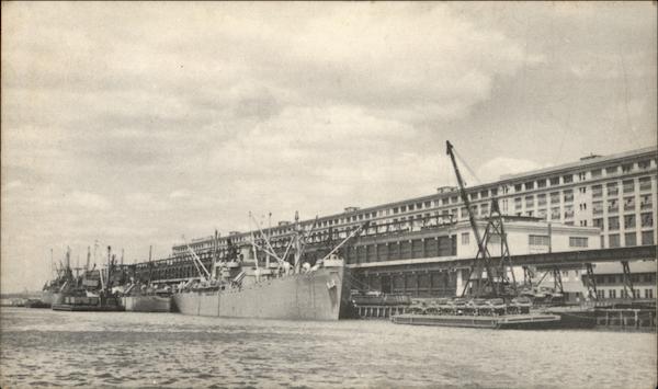 Ships and Barges of the Tanks Tied Up Along the Wall Boston Massachusetts