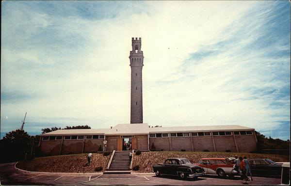 Historical Society Building and Pilgrim Monument Provincetown Massachusetts