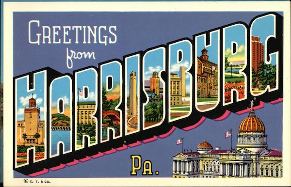 Greetings from Harrisburg, PA Pennsylvania Carl Scholfield