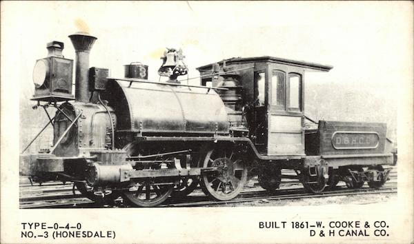 Type 0_4_0 No. 3 Honesdale Locomotive Locomotives