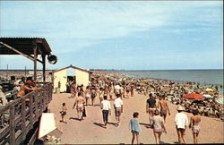 Crowd on the Beach Postcard