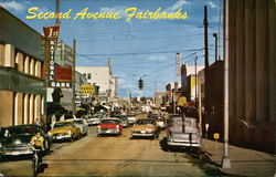 Second Avenue Fairbanks, AK Postcard Postcard Postcard