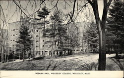 Freeman Hall, Wellesley College Postcard