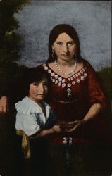Portrait of Pocahontas and Son Portrait of Pocahontas and Son