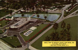 Aerial View o Mosley's Shady Lake Motel Rocky Mount, NC Postcard Postcard Postcard