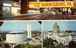 Greetings from Harrisburg Postcard