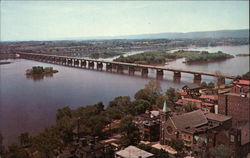 Susquehanna River from Presbyterian Apartments Postcard