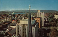 Birds Eye View showing Saint Patrick's Cathedral Postcard