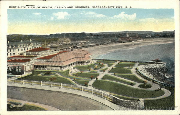Beach, Casino and Gardens, Narragansett Pier Rhode Island