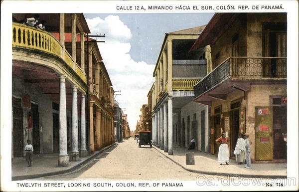 Twelfth Street, Looking South Colon Panama