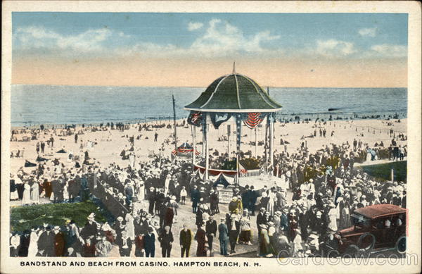 Bandstand and Beach from Casino Hampton Beach New Hampshire
