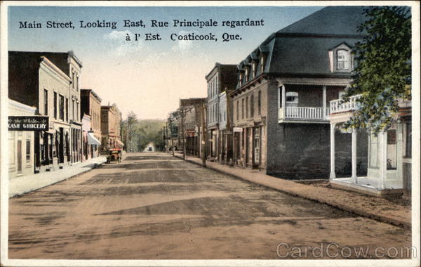 Main Street Looking East Coaticook PQ Canada Quebec