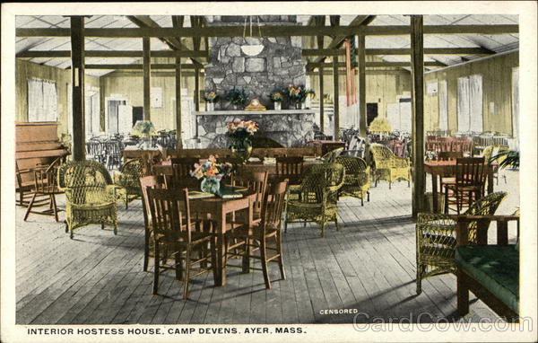 Interior Hostess House, Camp Devens Ayer Massachusetts