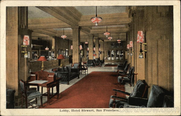 Lobby, Hotel Stewart San Francisco California