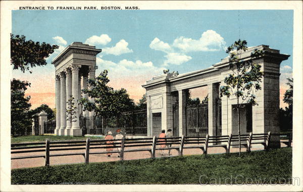 Entrance to Franklin Park Boston Massachusetts