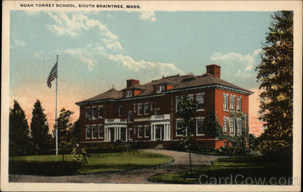 Noah Torrey School South Braintree Ma Postcard Noah Torrey School South Braintree Ma Postcard