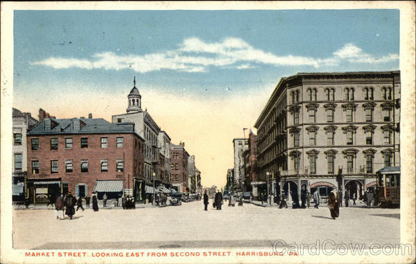 Market Street, Looking East from Second Street Harrisburg Pennsylvania