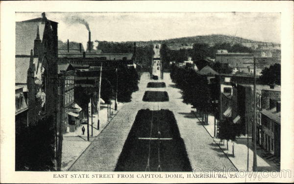 East State Street from Capitol Dome Harrisburg Pennsylvania