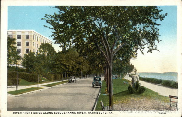 River Front Drive Along Susquehanna River Harrisburg Pennsylvania