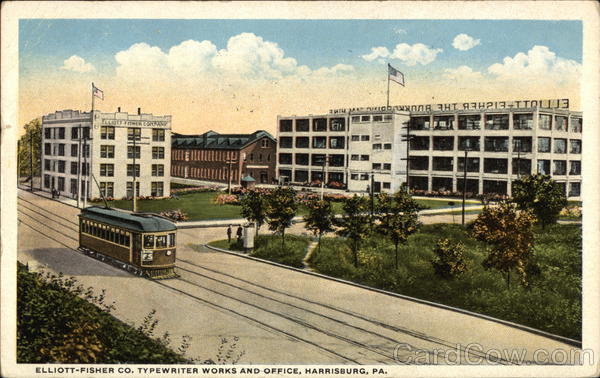 Elliott-Fisher Co. Typewriter Works and Office Harrisburg Pennsylvania