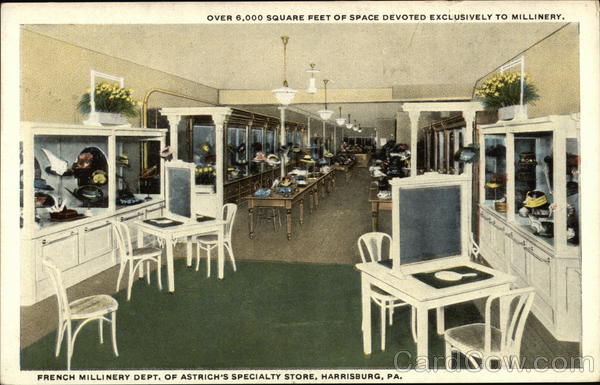French Millinery Dept. of Astrich's Specialty Store Harrisburg Pennsylvania