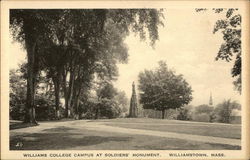 Williams College Campus at Soldiers Monument Postcard