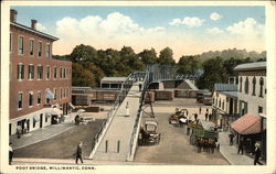 Foot Bridge Willimantic, CT Postcard Postcard Postcard