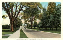 Concord Street North from Greeley Park Nashua, NH Postcard Postcard Postcard