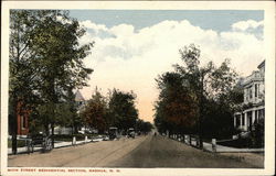 Main Street Residential Section Postcard