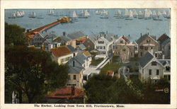 The Harbor from Town Hill Provincetown, MA Postcard Postcard Postcard