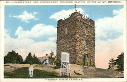 Observatory and Government Weather Station, Mt. Mitchell Postcard