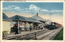 Railroad Station York Beach, ME Postcard Postcard Postcard