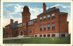 High School Taunton, MA Postcard Postcard Postcard