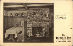 Booth and Fireplace in the Grill Room, The Pickwick on the Post Booth and Fireplace in the Grill Room, The Pickwick on the Post