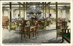 Interior Hostess House, Camp Devens Postcard