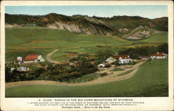 A Dude Ranch In The Big Horn Mountains of Wyoming Postcard Postcard Postcard